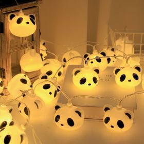 1pc LED Panda String Lights; Cute Modeling Lights; Children's Room Decoration; Festive Decor ALights; 1.5m 10 Lights - Plastic