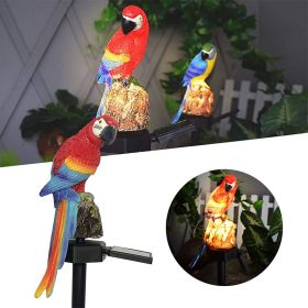 Parrot Decor Garden Solar Light - Red