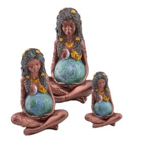 Halloween Ornament 2022,3 Pcs Mother Earth 3D Statue Resin Ornament Art Goddess Statue Mother Earth