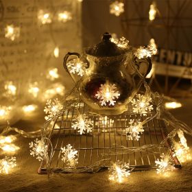 Led Christmas Holiday Decorative Lights Santa Claus Snowman Lights String Usb Lights - 6M4L - snoeflake