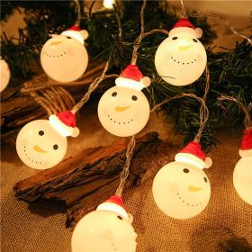 Led Christmas Holiday Decorative Lights Santa Claus Snowman Lights String Usb Lights - 3M20L - snowman