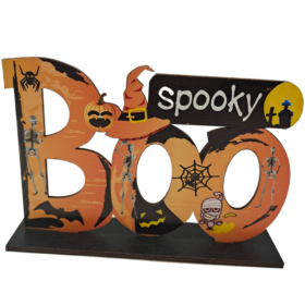 Halloween Wooden Centerpiece Sign Happy Halloween Table Toppers