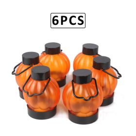 6 Pack Flickering LED Pumpkin Lantern Flameless Tea Lights