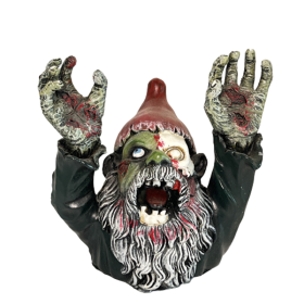 Zombie Gnome Statues, Resin Outdoor Gardening Dwarf Ornaments Halloween Scary Decoartion