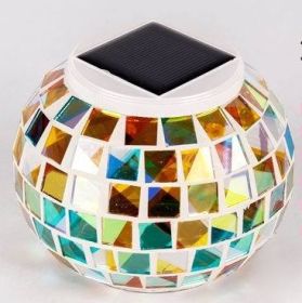 Solar-Powered Waterproof Color Changing Glass Ball Garden Lamp - glass ball