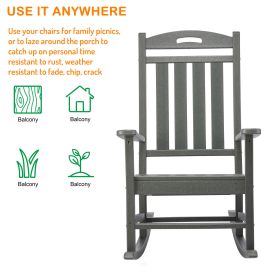 Poly Lumber Patio Rocking Chair - Slate Grey