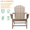 Poly Lumber Adirondack Chair Patio Chair Lawn Chair Outdoor Adirondack Chairs - WEATHERED WOOD