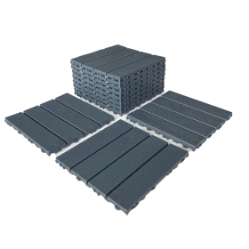 Plastic Interlocking Deck Tiles,44 Pack Patio Deck Tiles,12"x12" Square Waterproof Outdoor Flooring All Weather Use, Patio Floor Decking Tiles for Por