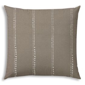 DRIZZLE Taupe Indoor/Outdoor Pillow - Sewn Closure