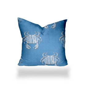 CRABBY Indoor/Outdoor Soft Royal Pillow, Sewn Closed, 17x17