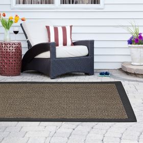 [Only support Drop Shipping Buyer] Dover Textured Chevron Indoor/Outdoor Rug - as Pic