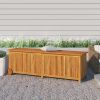 Patio Storage Box with Wheels 59.1"x19.7"x22.8" Solid Wood Acacia - Brown