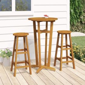 Patio Bar Table âˆšÃ²23.6"x41.3" Solid Wood Acacia - Brown