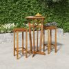 3 Piece Patio Dining Set Solid Wood Acacia - Brown