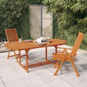 Folding Patio Chairs 2 pcs Solid Wood Eucalyptus - Brown