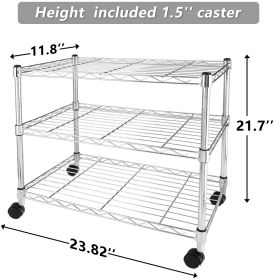 Simple Deluxe Heavy Duty 3-Shelf Shelving Unit; 24&quot; D x 14&quot;W x 20&quot; H; 3 Tier - as Pic