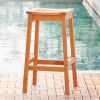 Olina Honey Eucalyptus Wooden Outdoor Dining Stool - as Pic