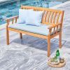 Kapalua Honey Nautical Eucalyptus Wooden Outdoor Garden Bench - as Pic