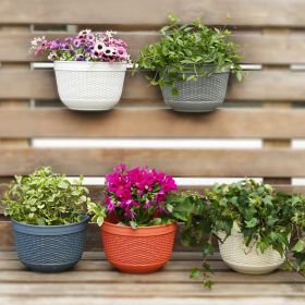 Flowerpot Fade-less Fall-resistant Ornamental Drain Hole Eco-friendly Plant Pot Plant Accessories - Atrovirens - L