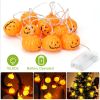 Halloween String Lights 59IN Total Length Pumpkin LED Lamps - Orange