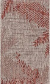 Home Decor Indoor/Outdoor Accent Rug Touch Of Palm Accent Rug - Red | Beige - 1'10" X 3'0"