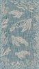 Home Decor Coastal Bordered Coral Reef Indoor/Outdoor Accent Rug - Aqua|White - 1'10" X 3'0"