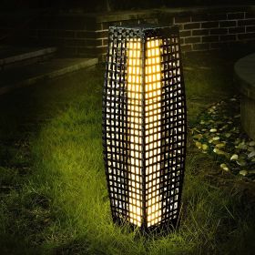 Outdoor Solar-Powered Floor Lamp - 6.3 x 6.3 x 31 inches