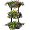 3-Tier Freestanding Vertical Plant Stand for Gardening and Planting Use - Black