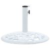 Umbrella Base White 26.5 lbs 18.9" Cast Iron - White