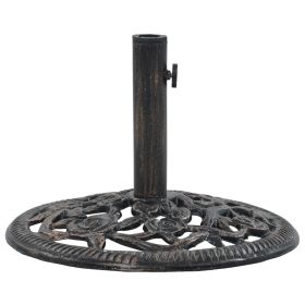 Umbrella Base Bronze 26.5 lbs 18.9" Cast Iron - Brown