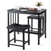 3 Pieces Bar Table Modern Counter Height Dining Set Table - As pic show - Style C