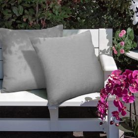 Pack Of 2 Outdoor Pillow With Inserts; 18&quot; x 18&quot; -Gray