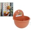 Wall Mounted Plant Pot Plastic Flowerpot Basket Planter Home Garden Decoration  - Tawny - L