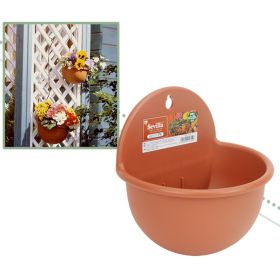 Wall Mounted Plant Pot Plastic Flowerpot Basket Planter Home Garden Decoration  - Tawny - L