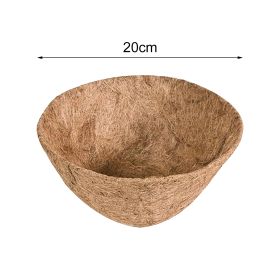 2Pcs Round Balcony Hanging Bonsai Basket Liner Coconut Shell Flower Pot Planter - 20cm