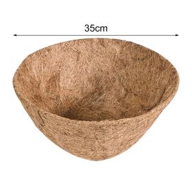 2Pcs Round Balcony Hanging Bonsai Basket Liner Coconut Shell Flower Pot Planter - 35cm