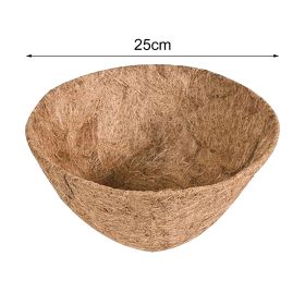 2Pcs Round Balcony Hanging Bonsai Basket Liner Coconut Shell Flower Pot Planter - 25cm