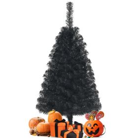 36 Inch Unlit Artificial Christmas Mini Tree with Plastic Stand