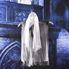 Halloween Ghost Hanging Decorations Home Skull Props Scary Creepy Voice Control