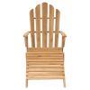 Adirondack Chairs with Footrests 2 pcs Solid Wood Teak - Brown