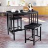 3 Pieces Bar Table Modern Counter Height Dining Set Table - As pic show - Style C