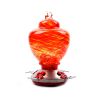 Hummingbird Feeder for Outdoors Hand Blown Colorful Glass Feeder with Ant Moat Gardening Supplies Bird Feeder Ant Proof - b