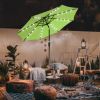 9ft Aluminum Patio Umbrella w/ 32 LEDs Chocolate - As Picture