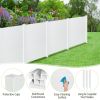 2-Pack Outdoor Picket Fence with 3 Cuspidal Foot Stakes - white