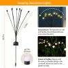 2Pcs Solar Firefly Lights Swaying Decorative Pathway Lamp IP65 Waterproof Landscape Patio Yard Night Light - Warm