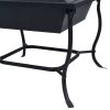 Fire Pit Black 17.7"x17.7"x17.7" Steel - Black