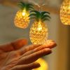 1pc; Pineapple String Lights; Battery Operated; 10 Fun Patio Lights; Party Bedroom Home Birthday Indoor Decor; Outdoor Hawaiian Tropical Tiki Gifts De