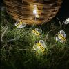 1 Set Of Little Bee LED String Lights; Christmas Decorative Lights; Copper Wire String Lights; 6.6ft/2m 20 Lights - Yellow