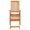 Folding Patio Chairs with Footrests 2 pcs Solid Wood Eucalyptus - Brown