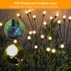 2Pcs Solar Firefly Lights Swaying Decorative Pathway Lamp IP65 Waterproof Landscape Patio Yard Night Light - Warm